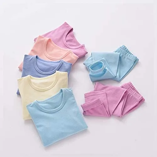 Vista 4 de Ropa interior térmica para niñas ropa interior para niños capa base de invierno conjuntos largos para niños