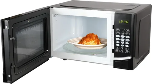 Vista 10 de Emerson MW9255B Horno microondas para encimera, 6 ajustes preprogramados, plato giratorio de vidrio extraíble y bloqueo de seguridad para niños, 0.9
