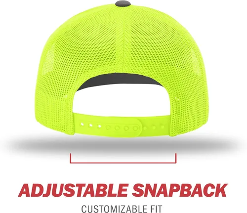 Vista 4 de Richardson - Gorra de béisbol ajustable unisex 112, Snapback estilo camionero