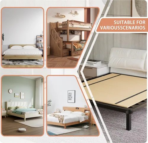 Vista 7 de Imperius Soporte de resorte de caja plegable, tabla de literas, tablillas de soporte para cama, tablas de cama para debajo, tamaño completo 60 x 48