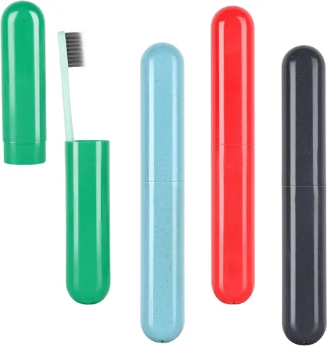 Vista 11 de Hooqict Paquete de 4 fundas de viaje para cepillo de dientes, soporte portátil para cepillo de dientes, contenedor de cepillo de dientes