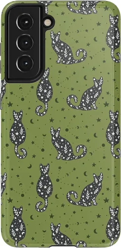 Vista 258 de Casely Funda para Galaxy S9 Postura de cadáver Yoga de esqueleto Diseño protector delgado esencial de doble capa