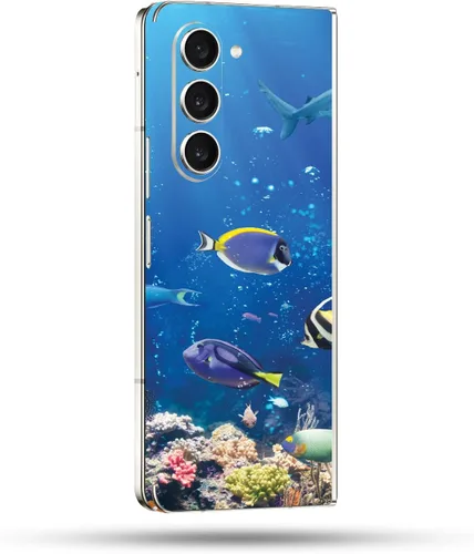 Vista 39 de MightySkins Skin compatible con Samsung Galaxy Z Fold 5 - Puppy Fall Funda protectora de vinilo duradera y única Fácil de aplicar, quitar