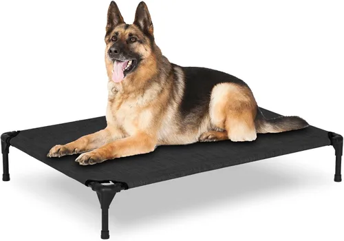 Vista 13 de Cama Elevada para Perros para Exteriores, Catre Elevado para Perros Medianos con Malla Lavable, Cuna Refrescante para Mascotas a Prueba de Mordidas