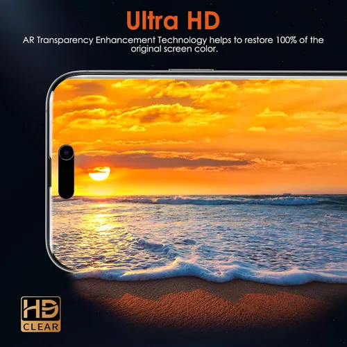 Vista 9 de [2+2 para iPhone 15 Pro Protector de pantalla de privacidad (no de vidrio) con protector de lente de cámara de vidrio templado, anti-espía