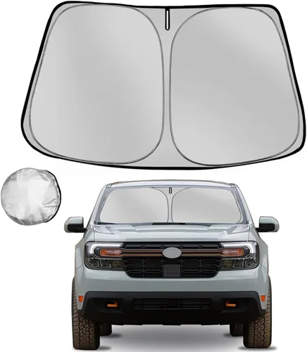 Vista 33 de [Usado] Parasol para parabrisas Che-vrolet/Chevy Silverado 1999-2006 plegable para ventana delantera de automóvil, bloquea los rayos UV y el calor