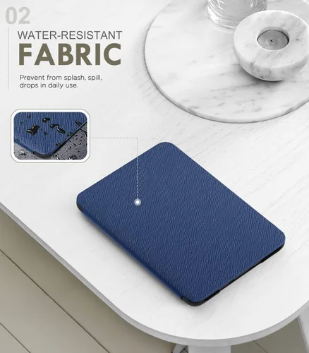 Vista 3 de MoKo Funda compatible con Kindle de 6" (11. generación-2022), carcasa ligera con encendido y apagado automático para Kindle 2022 11