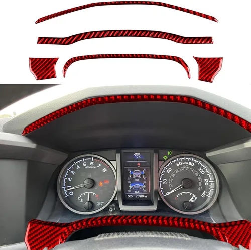 Vista 15 de NVCNX Real Premium Fibra de carbono compatible con Toyota Tacoma 2016-2017 Accesorios Car Dash Bed Interruptor de luz Panel Panel Cubierta