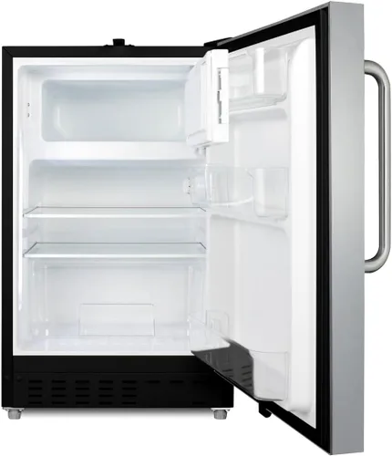 Vista 5 de Summit Appliance ALRF49BCSS Refrigerador-congelador integrado de 20 pulgadas de ancho, compatible con ADA, estantes ajustables, capacidad de 2.68