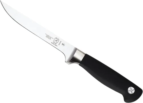 Vista 25 de Cuchillo para carne forjado Mercer Culinary Genesis de 10 pulgadas, Cuchillo rígido, forjado para deshuesar, 15,24 cm, 6", Acero/negro