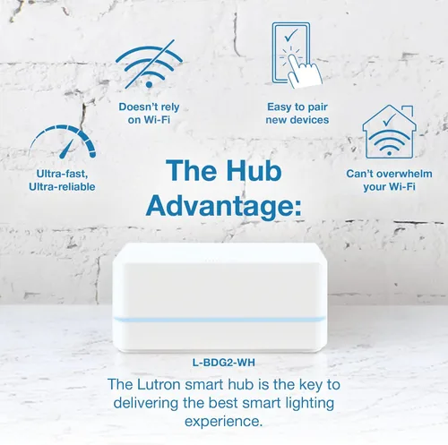 Vista 5 de Lutron Caseta - Kit de arranque inteligente para lámparas, 2 interruptores reguladores de luz enchufables con puente inteligente y 2 controles