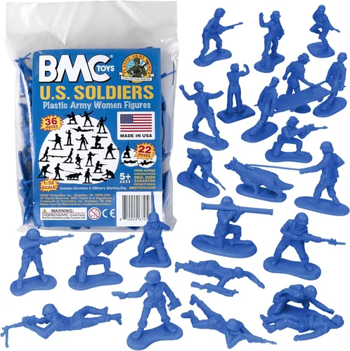 BMC - Figuras de plástico para mujer, 36 unidades, color azul, fabricadas en Estados Unidos