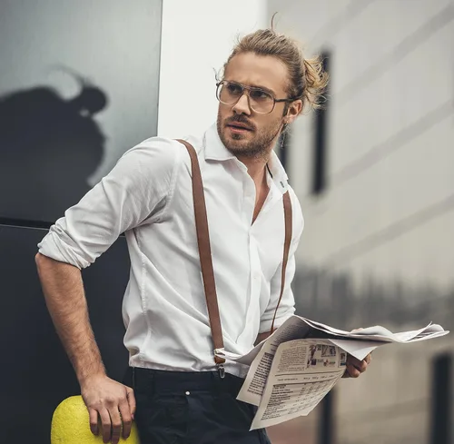 Vista 5 de trilece Suspenders for Men - Adjustable Y Back Style Men's Womens Suspenders - Heavy Duty Strong Clips - Costume Accessories