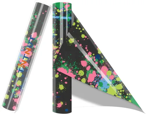 Vista 12 de Tintnut Splash Rollo de vinilo de transferencia de calor, 12 pulgadas x 5 pies, tinta de acuarela multicolor con estampado de tinta HTV