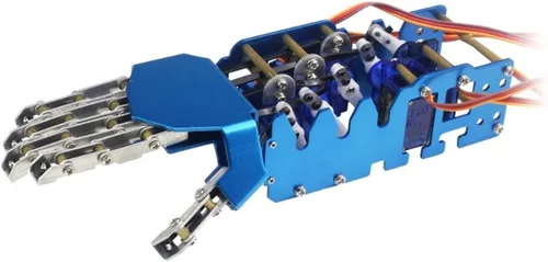 Vista 3 de LXSWY Bionic Palm Robot brazo de 5 dedos robot biónico Metal brazo robot DIY Micro servo movimiento independiente instalación robot juguete + servo