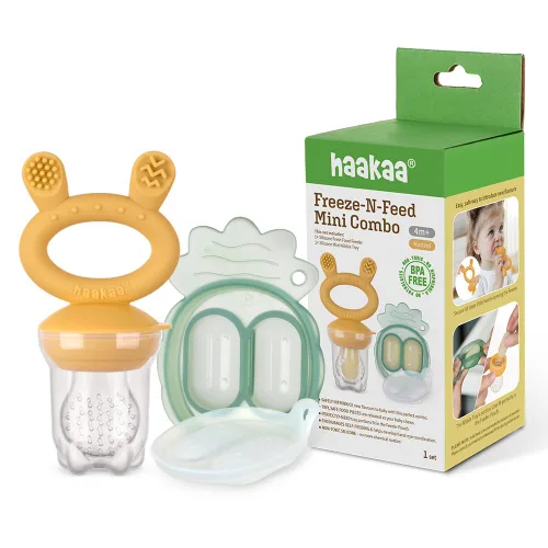 Vista 12 de Haakaa Freeze-N-Feed Mini Combo con alimentador de alimentos de silicona y mini bandeja de silicona Alimentador automático de alimentos sólidos