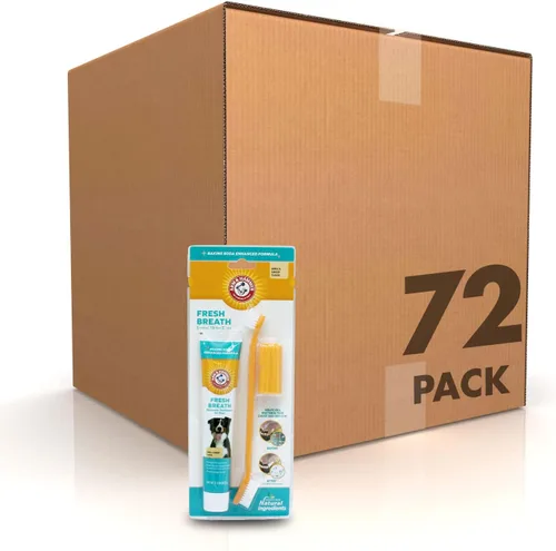Vista 8 de Arm & Hammer for Pets Fresh Breath - Kit de cuidado dental enzimático para perros, incluye pasta de dientes para perros, cepillo de dientes de doble