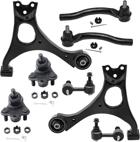Vista 428 de Detroit Axle - Kit de brazos de control de extremo de 8 piezas para Toyota 2001-2003 Highlander 2002-2003 Camry Lexus ES300, 2 brazos de control