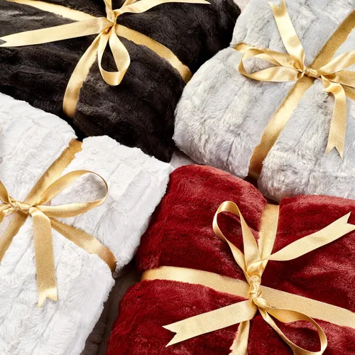 Vista 7 de Manta Chanasya rectangular, de piel sintética con relieve, elegante, microfibra, color crema, para cama, sofá