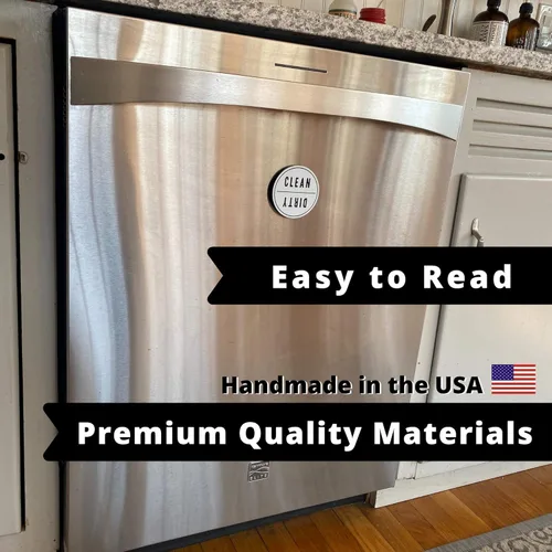 Vista 6 de Clean Dirty Dishwasher Magnet Reversible Sign Looks Great on Stainless Steel Clean Farmhouse Design Decor Strong Magnet Engraved on Premium