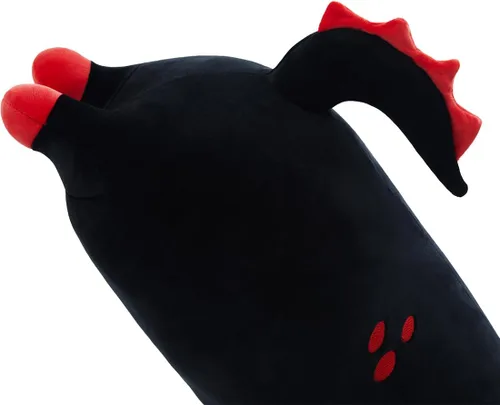 Vista 4 de Almohada larga de ajolote de peluche para abrazar, regalo para niños y niñas (negro, 19.6 pulgadas)