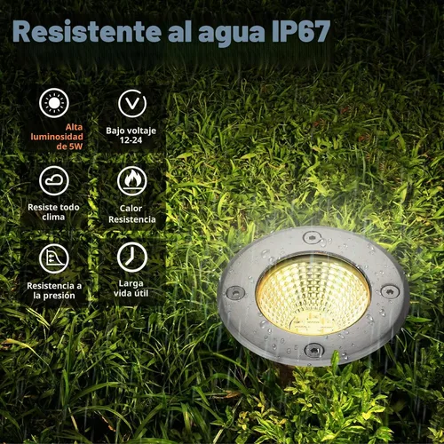 Vista 2 de Yahenda - 16 juegos de luces de paisaje de bajo voltaje, luces LED blancas