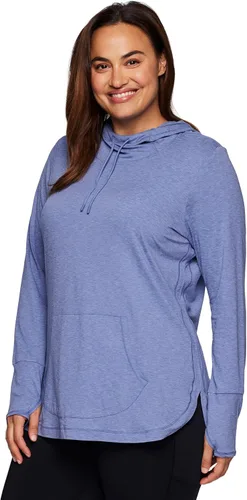 Vista 3 de RBX Sudadera con capucha de manga larga para mujer, para correr y entrenar, para yoga
