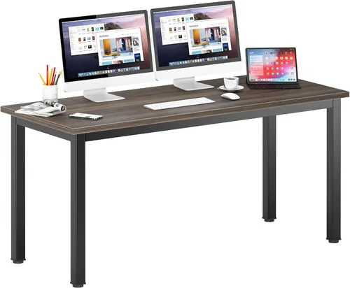 Vista 89 de DlandHome Escritorio pequeño para computadora de 31.5 pulgadas, mesa de escritura para espacios pequeños, mesa de estudio, escritorio para Negro