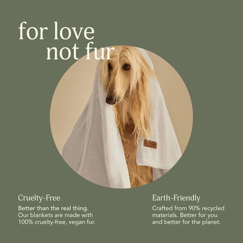 Vista 6 de UnHide Lil' Pet Marsh - Manta de piel sintética para mascotas, extra suave, ligera, lavable, cómoda y protección para sofá, jaula o cama, oso beige