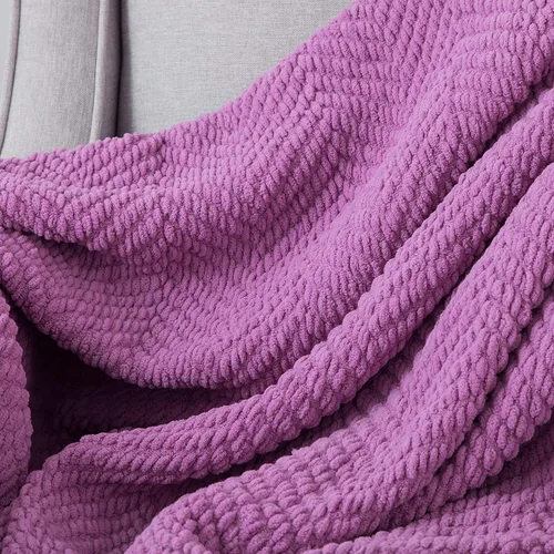 Vista 65 de Manta para sofá, funda de sofá suave de punto texturizado, manta de tweed con borlas de flecos para decoración del hogar, cama, sofá, silla, 50 x 60