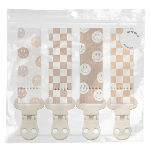 Vista 70 de Stadela - Juego de 4 clips para chupetes de bebé para niñas – Juego de regalo con flores modernas y neutrales estilo Boho (Allysa)