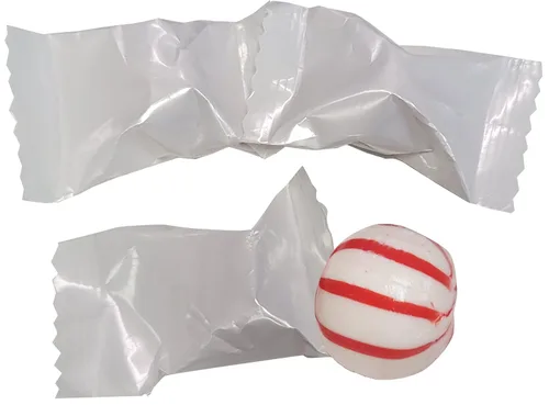 Peppermints 100 Count Wrapped in White Colored Candy Wrapper - Pearl White Candy Wrapper