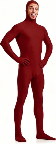 Vista 21 de VSVO Body completo Zentai de cara abierta de elastano para adultos y niños Verde militar