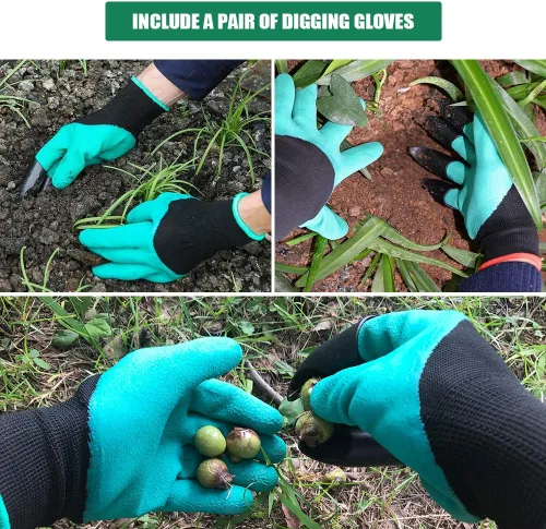 Vista 4 de BESTHLS Rodillero y asiento de jardín, taburete plegable resistente con almohadilla gruesa, 2 bolsas de herramientas, capacidad de 330 libras