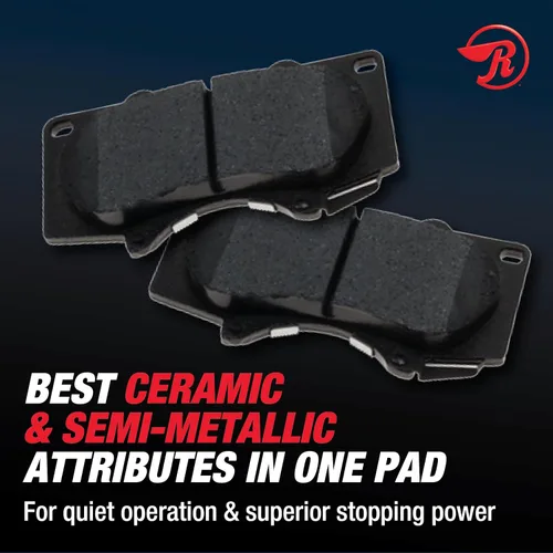 Vista 3 de Raybestos Element3 EHT™ Juego de pastillas de freno delanteras de repuesto automotriz para modelos seleccionados Dodge Durango y Jeep Grand Cherokee