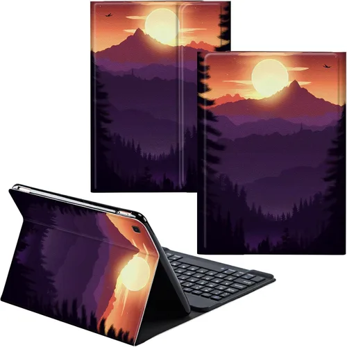 Vista 85 de Funda para Samsung Galaxy Tab S6 Lite 2022/2020 Teclado Inalámbrico Desmontable y Cubierta De Soporte De Cuero PU Funda Protectora Para Samsung