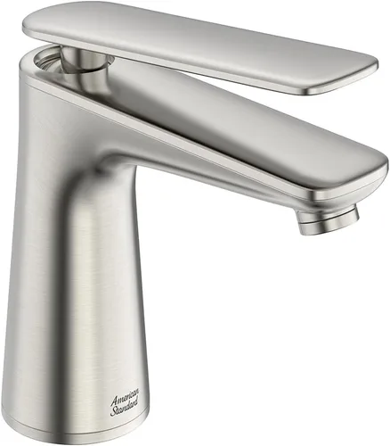 American Standard 7061101.295 Aspirations - Grifo de baño de una sola manija con drenaje, 1.2 GPM, níquel cepillado