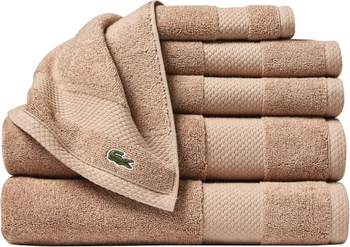Vista 66 de Lacoste Heritage - Toalla de baño de 100 % algodón Supima, aloe, 30 x 54 pulgadas, altamente absorbente y de secado rápido, toalla de baño súper