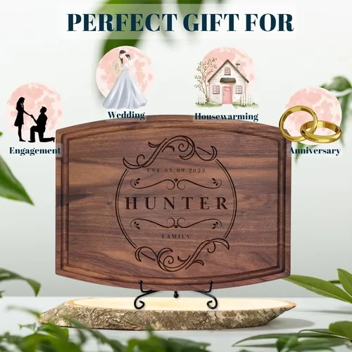 Vista 6 de Custom Cutting Board, Anniversary Gifts, Personalized Cutting Board, Gift For Dad, Couples Gifts, Personalized Charcuterie Board, wedding gifts for