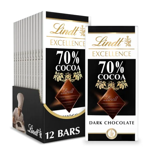 Vista 20 de Lindt EXCELLENCE Barra de chocolate negro con 90% de cacao, caramelo de chocolate negro, 3.5 onzas (paquete de 12)
