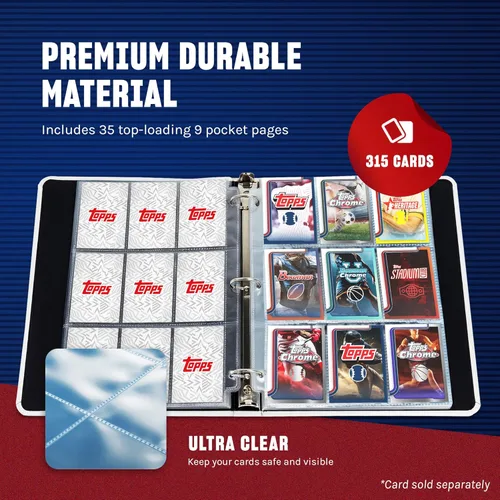 Vista 2 de Topps Carpeta para Baloncesto - Carpeta de 9 bolsillos para Tarjetas de Intercambio, Material Premium Duradero, 35 Páginas de Carga Superior