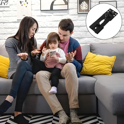 Vista 9 de HOWDIA Conectores seccionales negros con tornillos, conector de sofá resistente para sofás deslizantes, mantiene tu sofá seccional junto, fácil