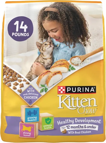 Alimento seco para gato con fórmula nutritiva de Purina Kitten Chow, 14 lb