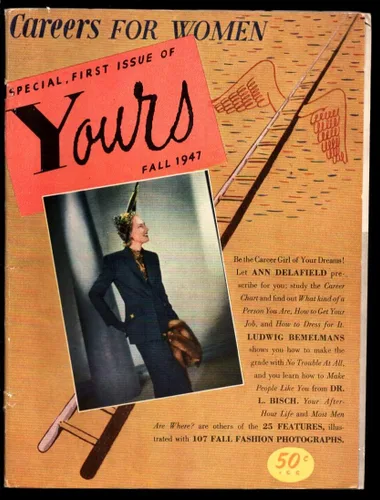 Yours #1 1947-1er número-Modas-carrera-belleza-salud-Estados del sur pedigrí-COA incluido-VG/FN
