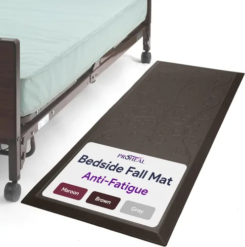 ProHeal Tapete de otoño para ancianos, tapete antideslizante para personas mayores, prevención de caídas de seguridad en la mesita de noche, Marrón