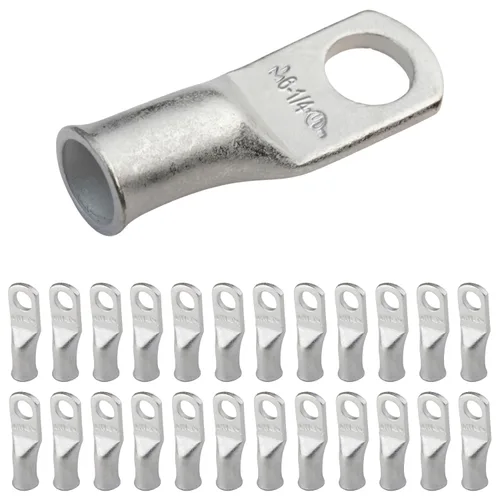 Vista 349 de SELTERM 5 piezas terminales de cable de cobre estañado 1/0 AWG perno de 1/2", extremos de cable de batería, terminales de anillo, conectores