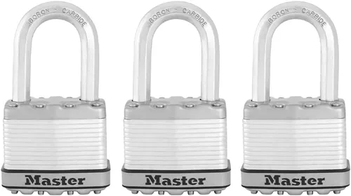 Vista 8 de Master Lock M5XDLF Magnum - Candado resistente con llave, 1 unidad, color plateado