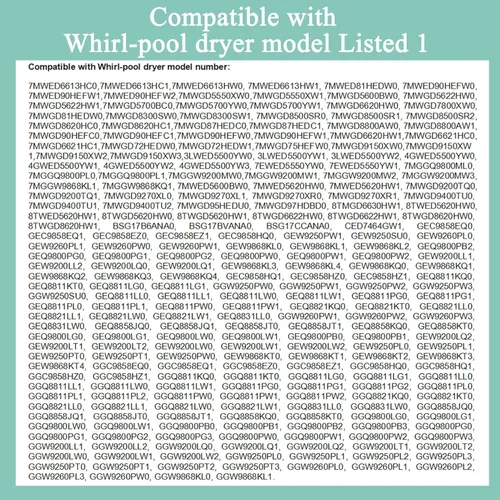 Vista 3 de MEANHDAG W3387223 Placa de barra del sensor de humedad del secador para pieza de repuesto de Whirlpool, 2 PCS