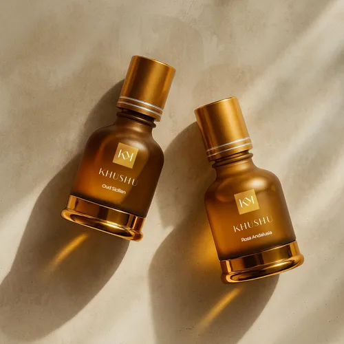 Vista 3 de Rosa Andalusia & Sicilian Oud - Juego de aceites de perfume árabe prémium (0.7 fl oz cada uno) - Fragancia sin alcohol de larga duración con notas