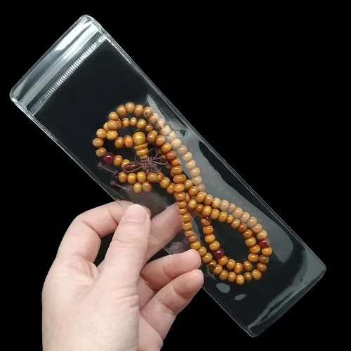 Vista 13 de Paquete de 100 bolsas de plástico transparente de PVC con cremallera antioxidación antidecoloración para embalaje de joyas, anillos, aretes, bolsa